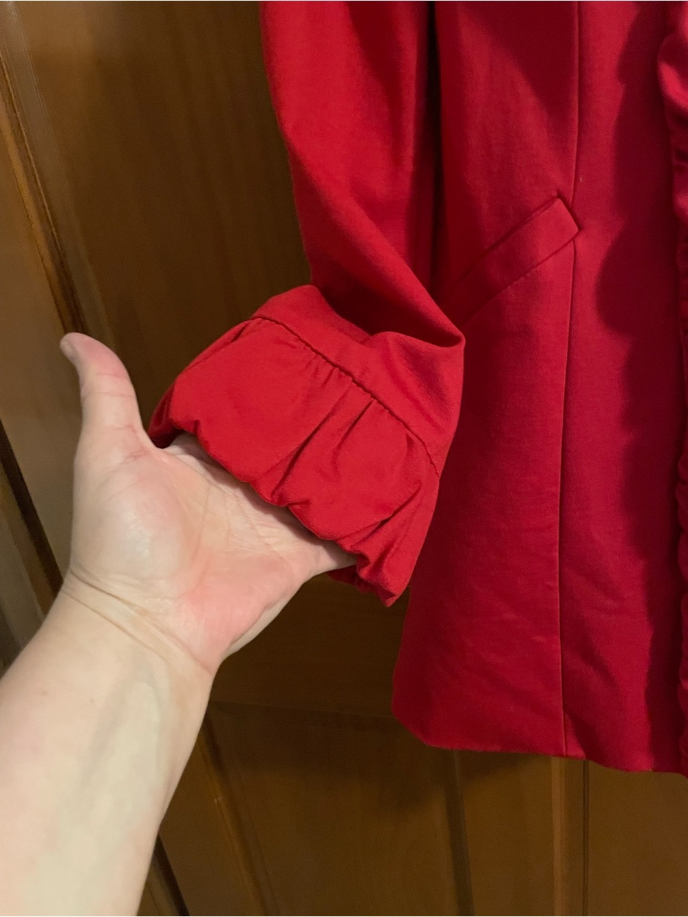 INC International Concepts Red Satin-Look Jacket - Picture 3 of 10